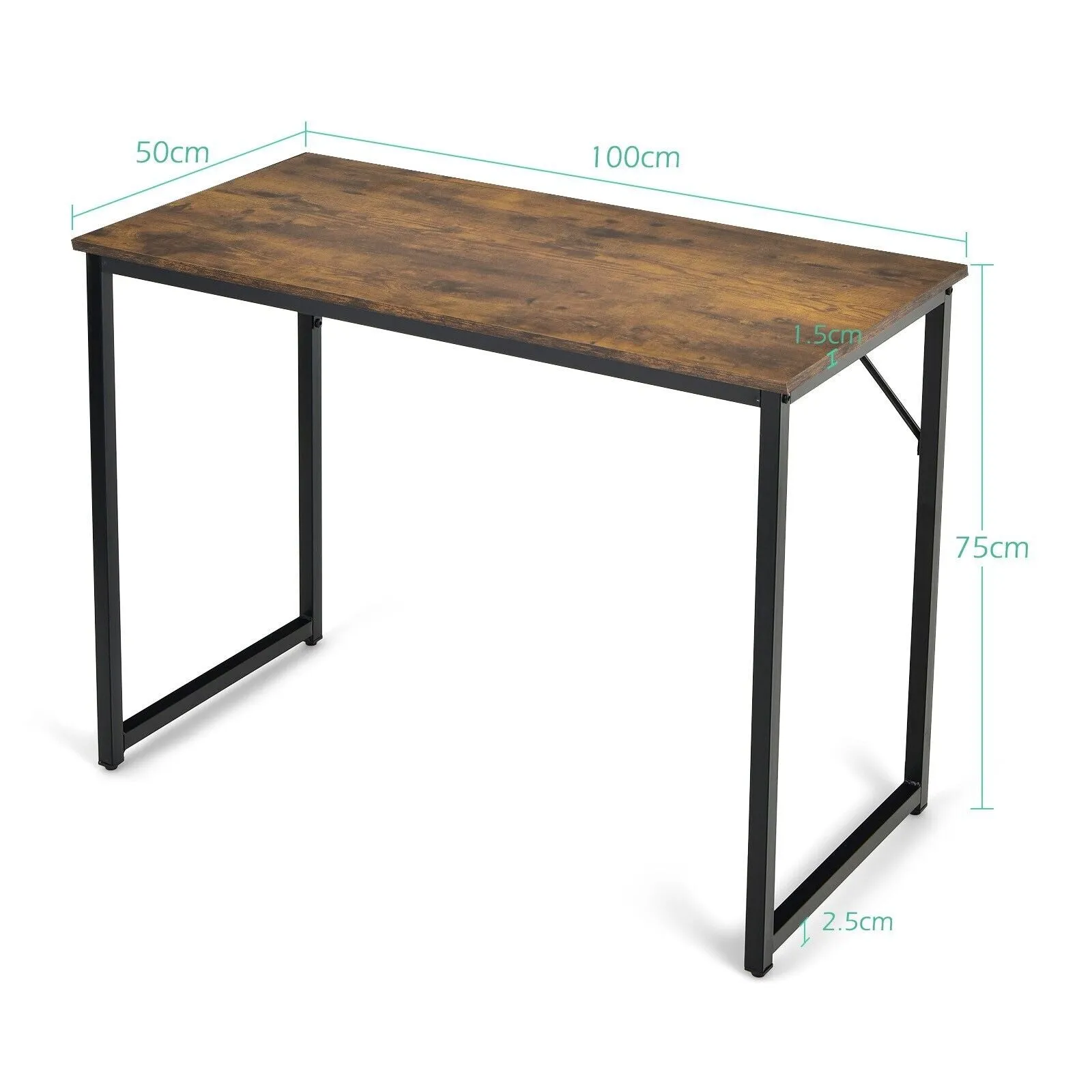 100x50x75cm Wooden Computer Desk for Home Office Bedroom