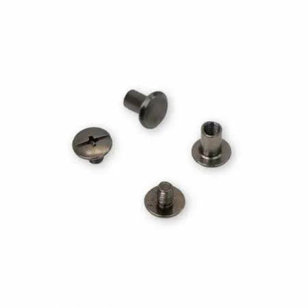 12 Medium Chicago Screws 8mm Gunmetal - Sallie Tomato