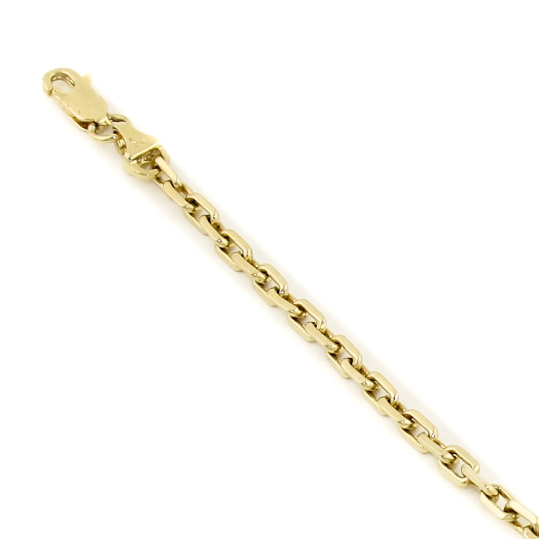 14K x 4mm Rectangular Chain Link Bracelet