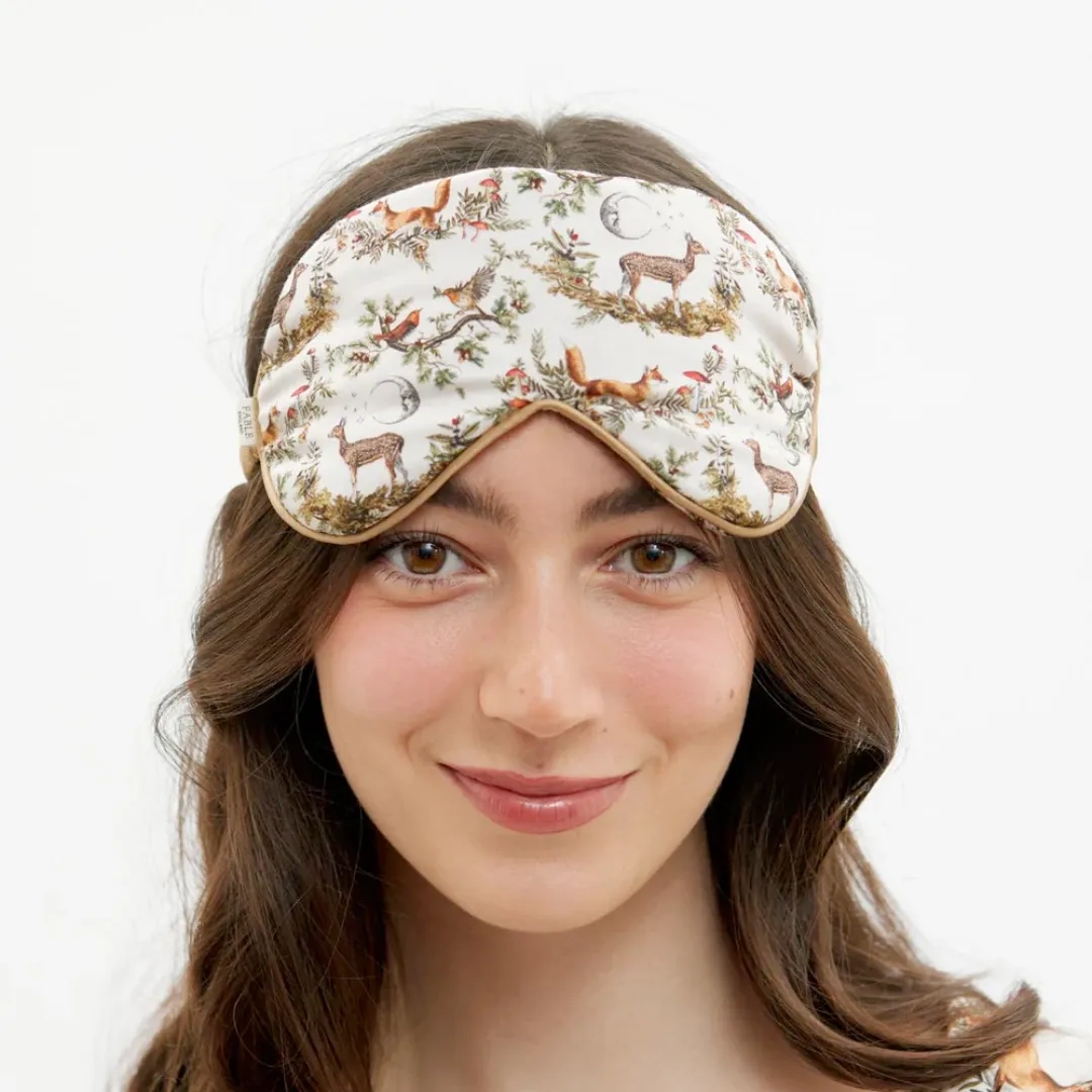 A Night's Tale Woodland Sleep Mask in Crystal Grey