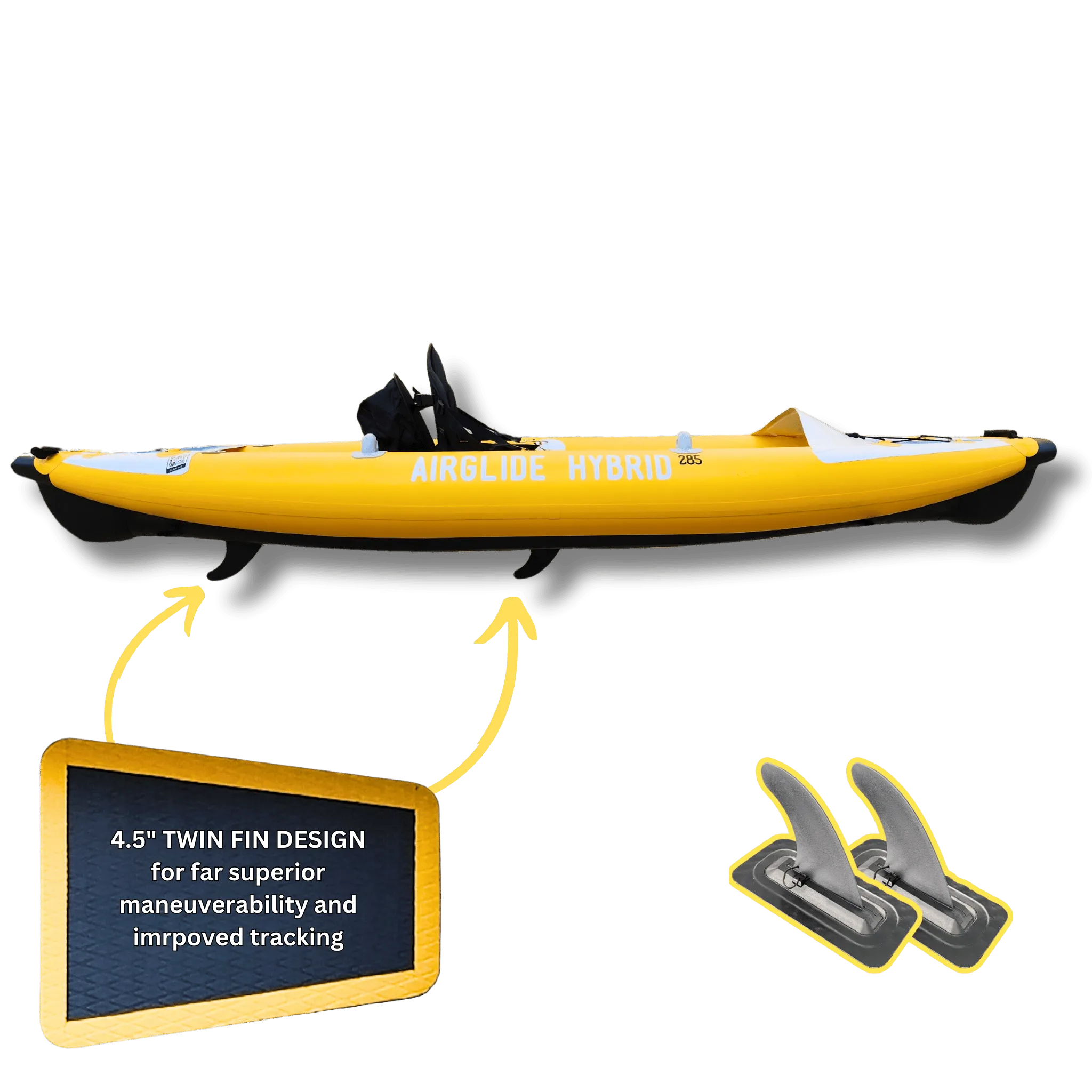 Air Glide Hybrid 285 - 2.85M Single Inflatable Kayak