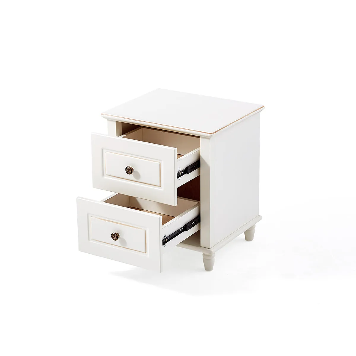 American Minimalist White Bedside Cabinet