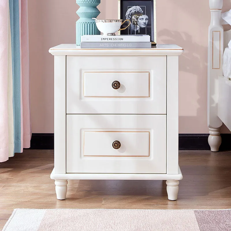 American Minimalist White Bedside Cabinet