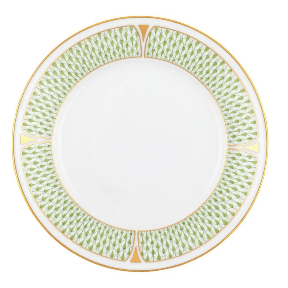 Art Deco Green Salad Plate