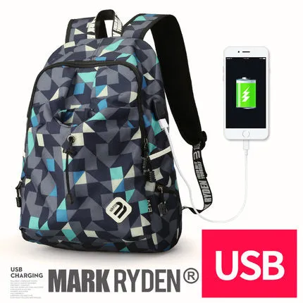 Backpack Student College Waterproof Nylon