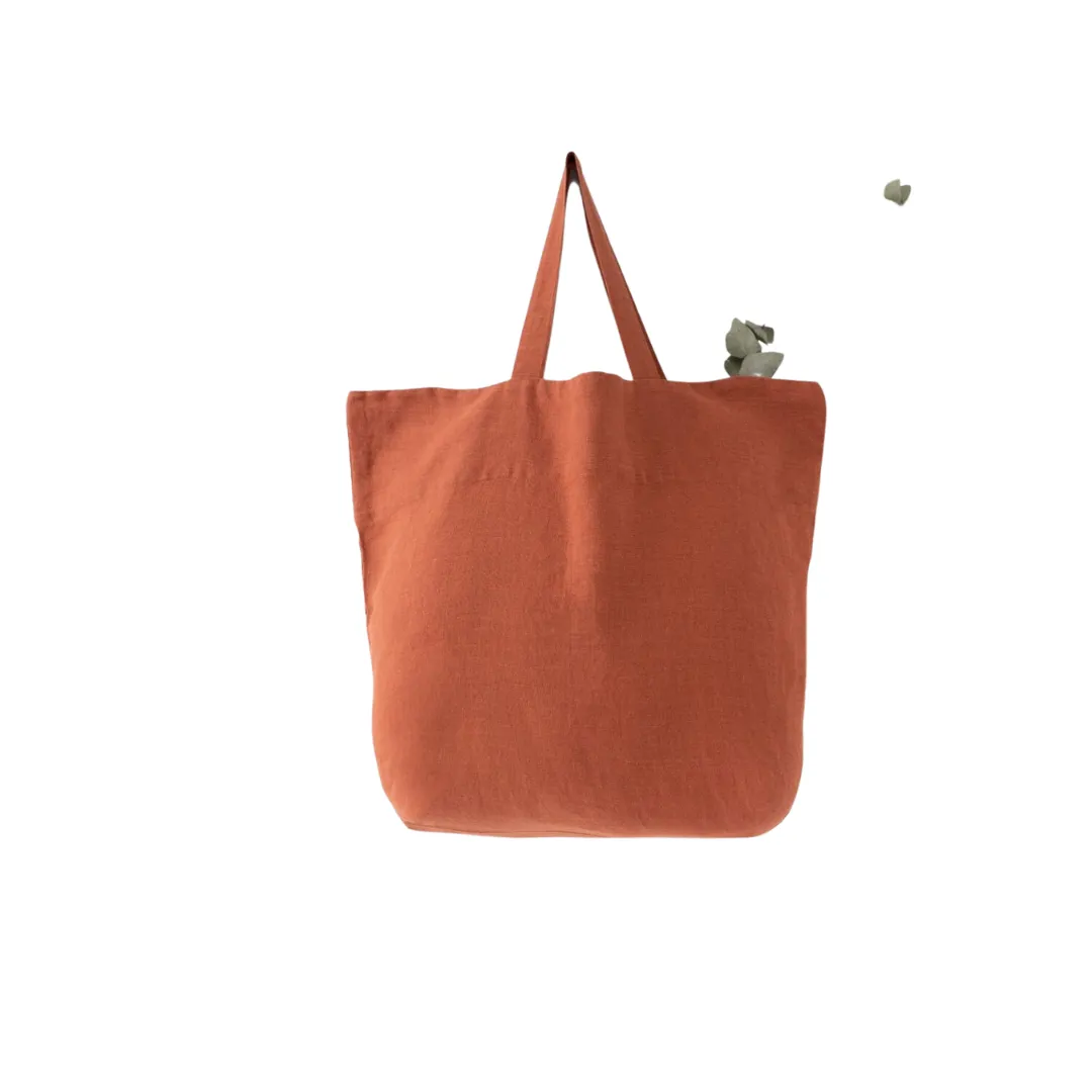 Baked Clay Large Linen Bag