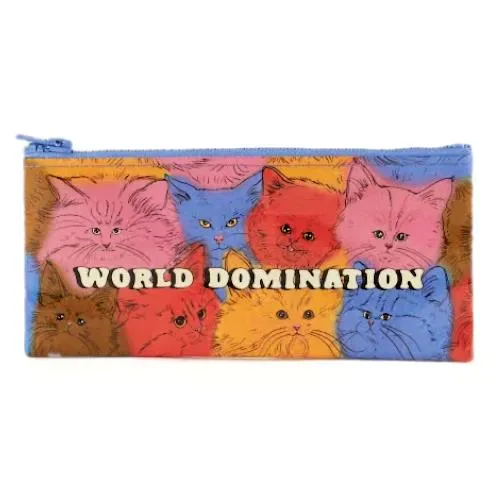 Blue Q Recycled Pencil Case - World Domination