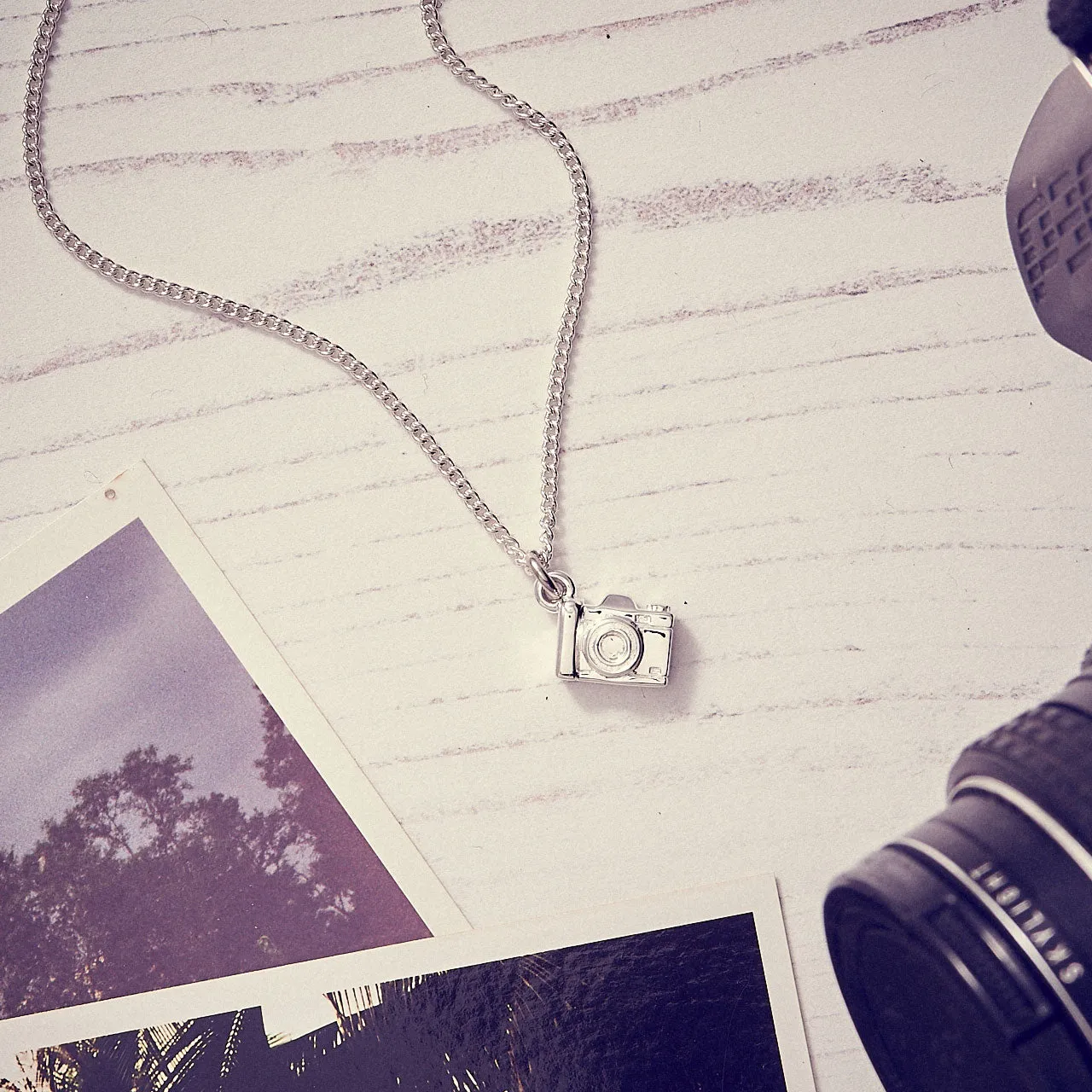 Camera Silver Necklace