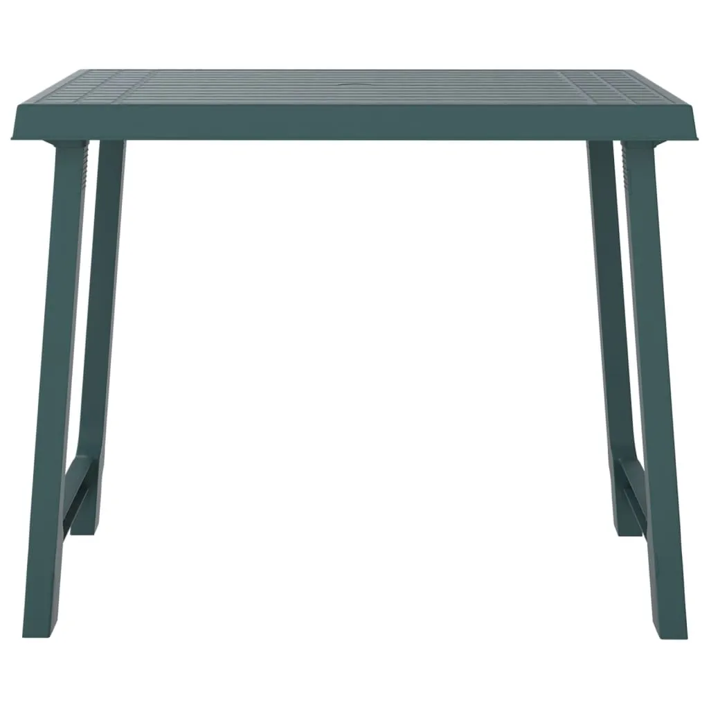 Camping Table Green 79x56x64 cm PP Wooden Look