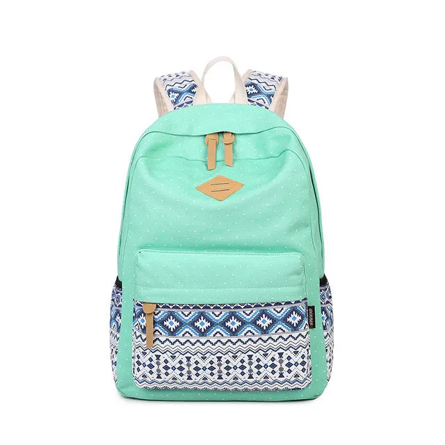 Canvas Printing Backpack Women School for Teenage Girls