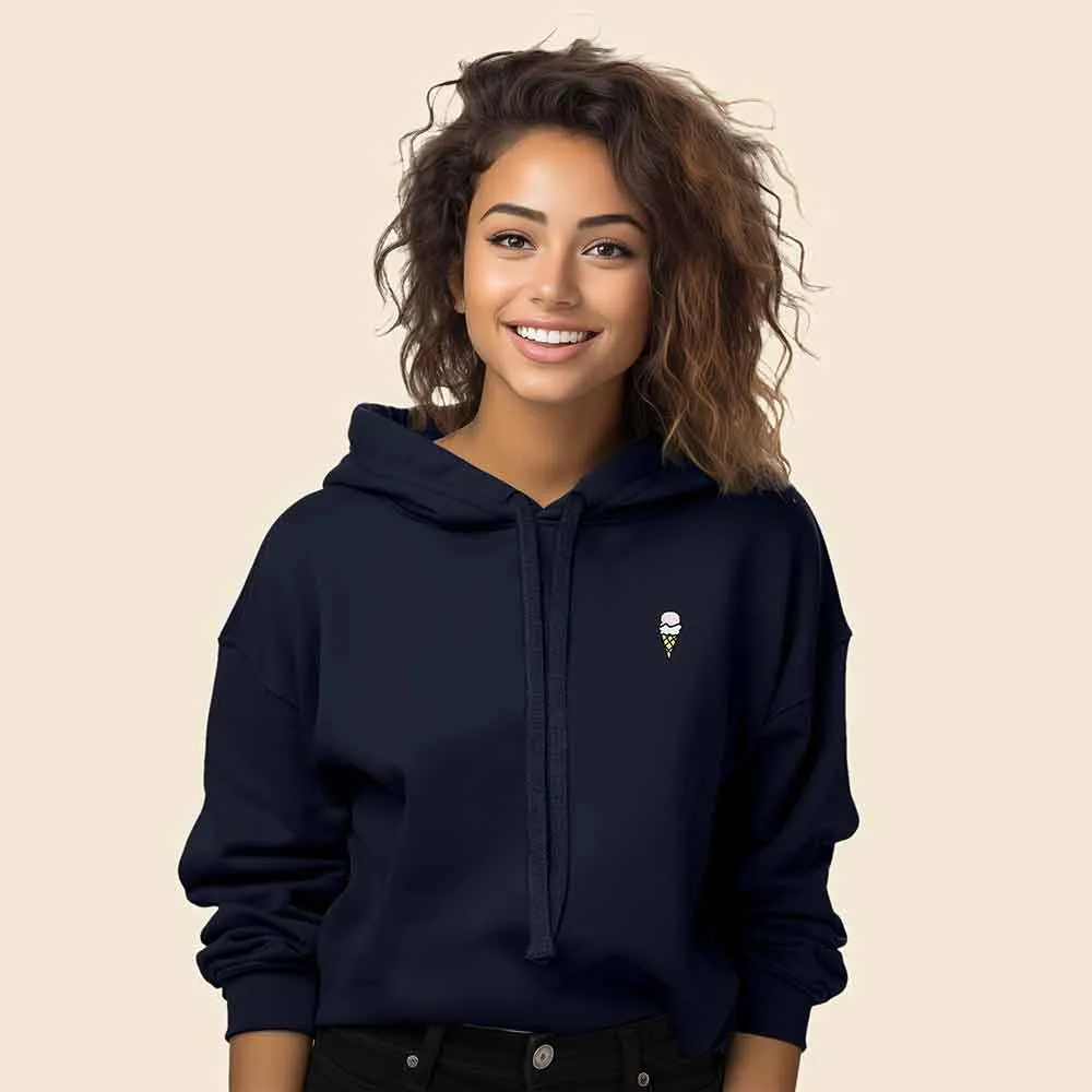 Dalix Double Scoop Cropped Hoodie