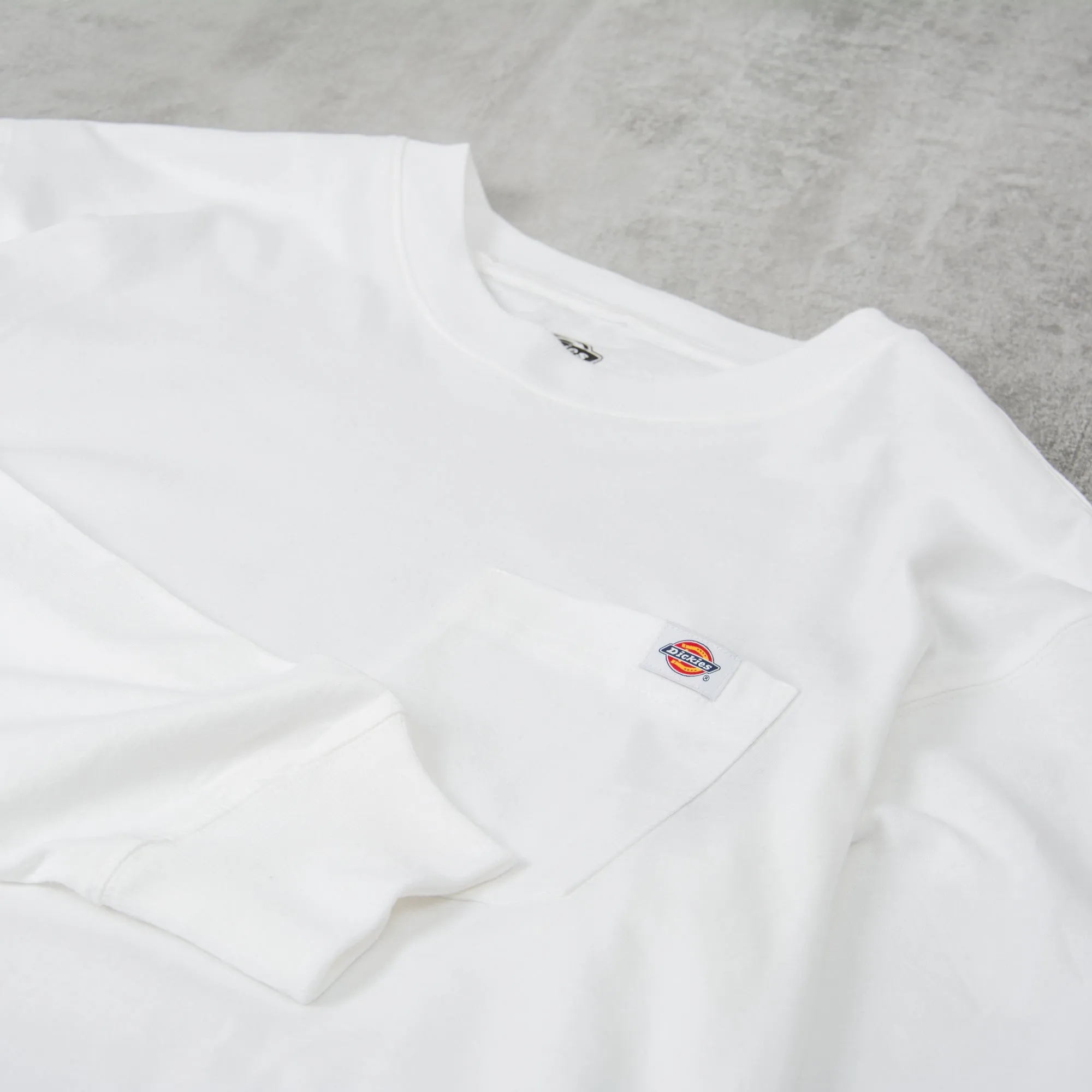 Dickies Luray L/S Pocket Tee - White