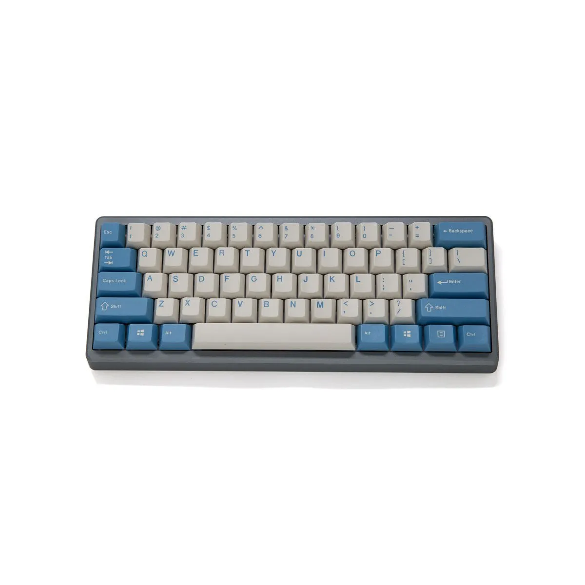 EnjoyPBT Blue and White Keycap Set Doubleshot ABS