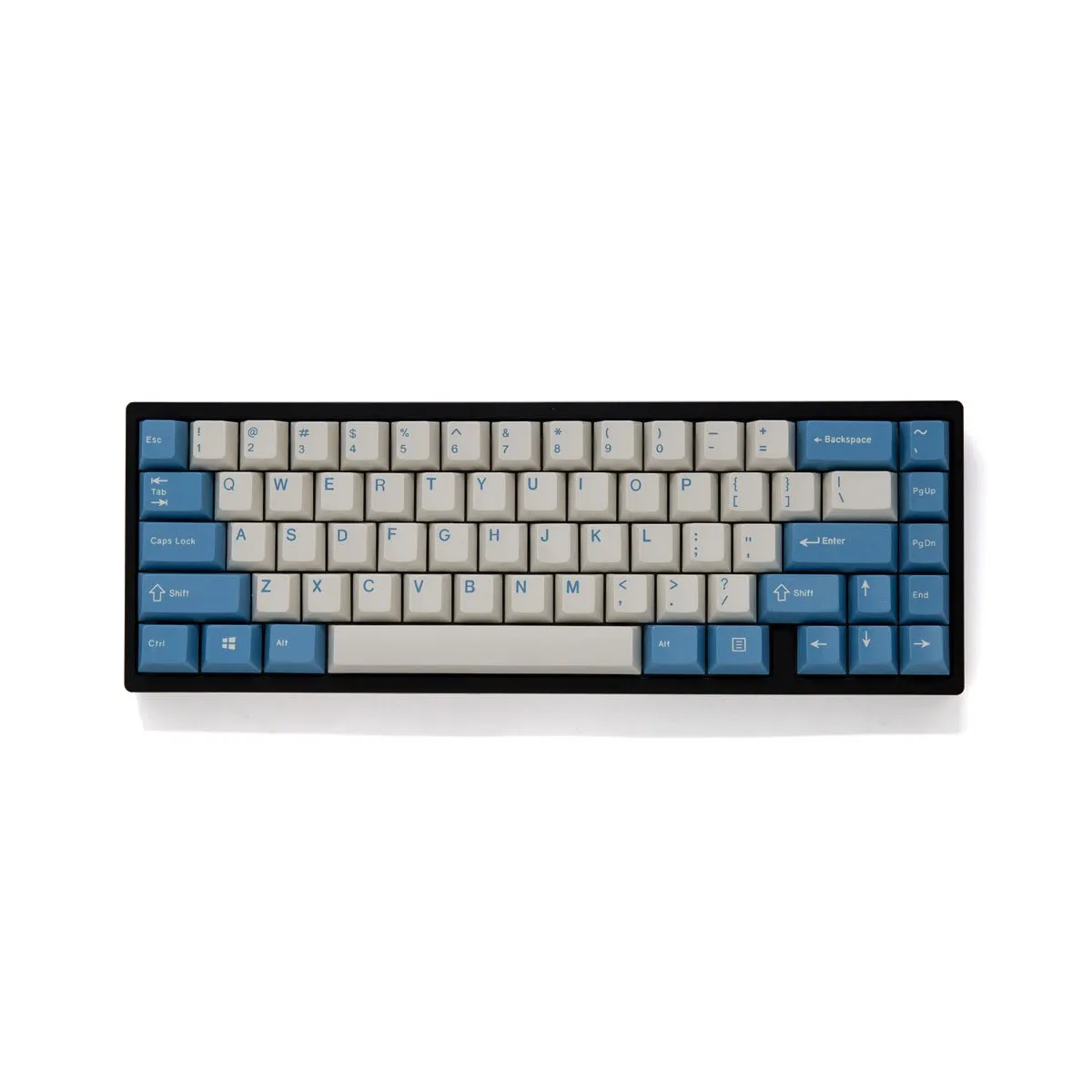 EnjoyPBT Blue and White Keycap Set Doubleshot ABS