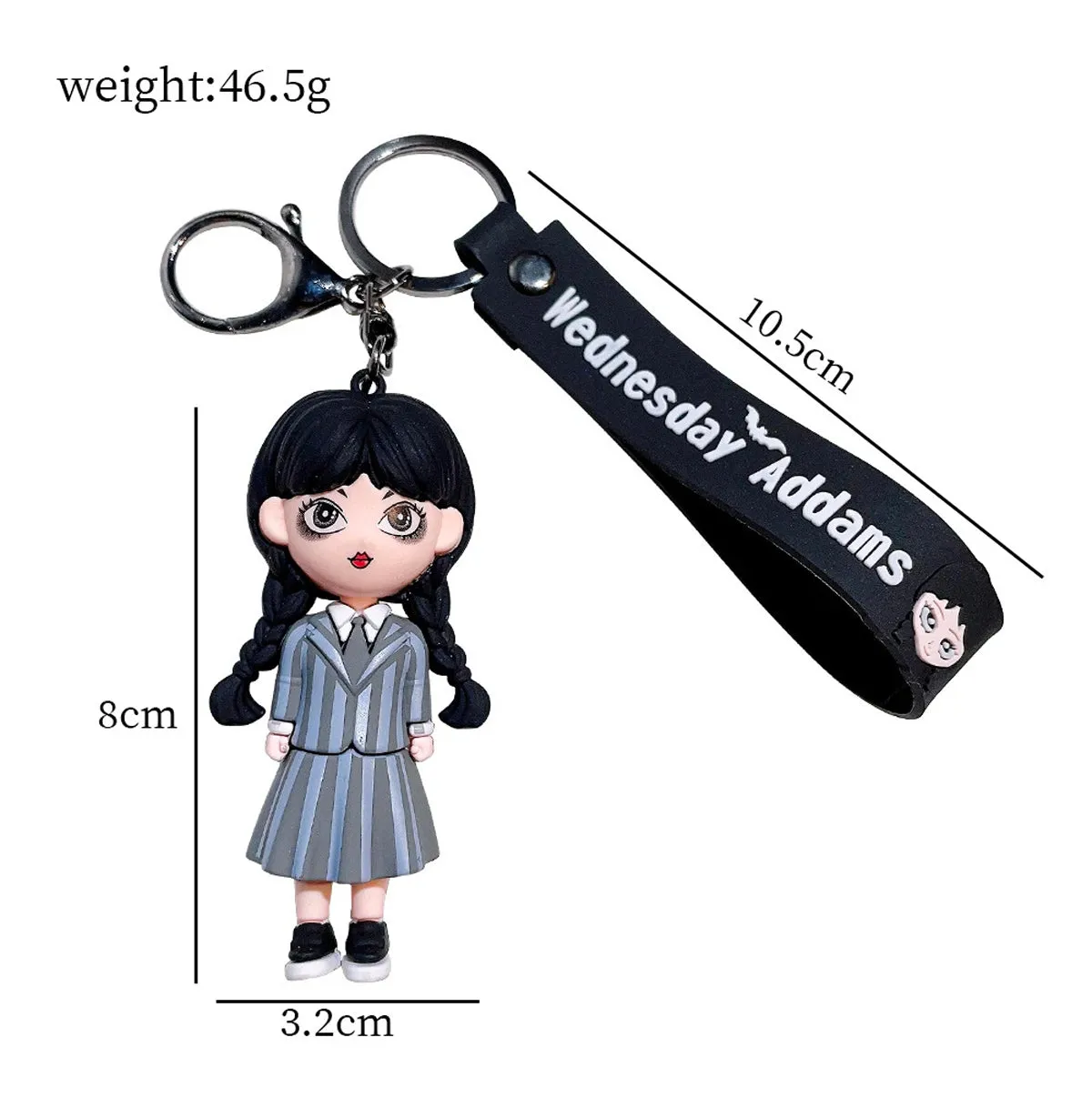 Fancydresswale  Wednesday Merchandise Keychain -Gift for Girls- Wednesday school uniform