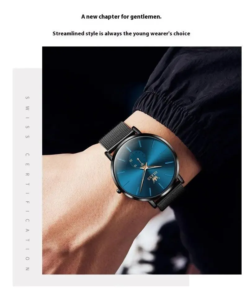 Fashion Siamese Buckle Thin Simple Quartz Watch