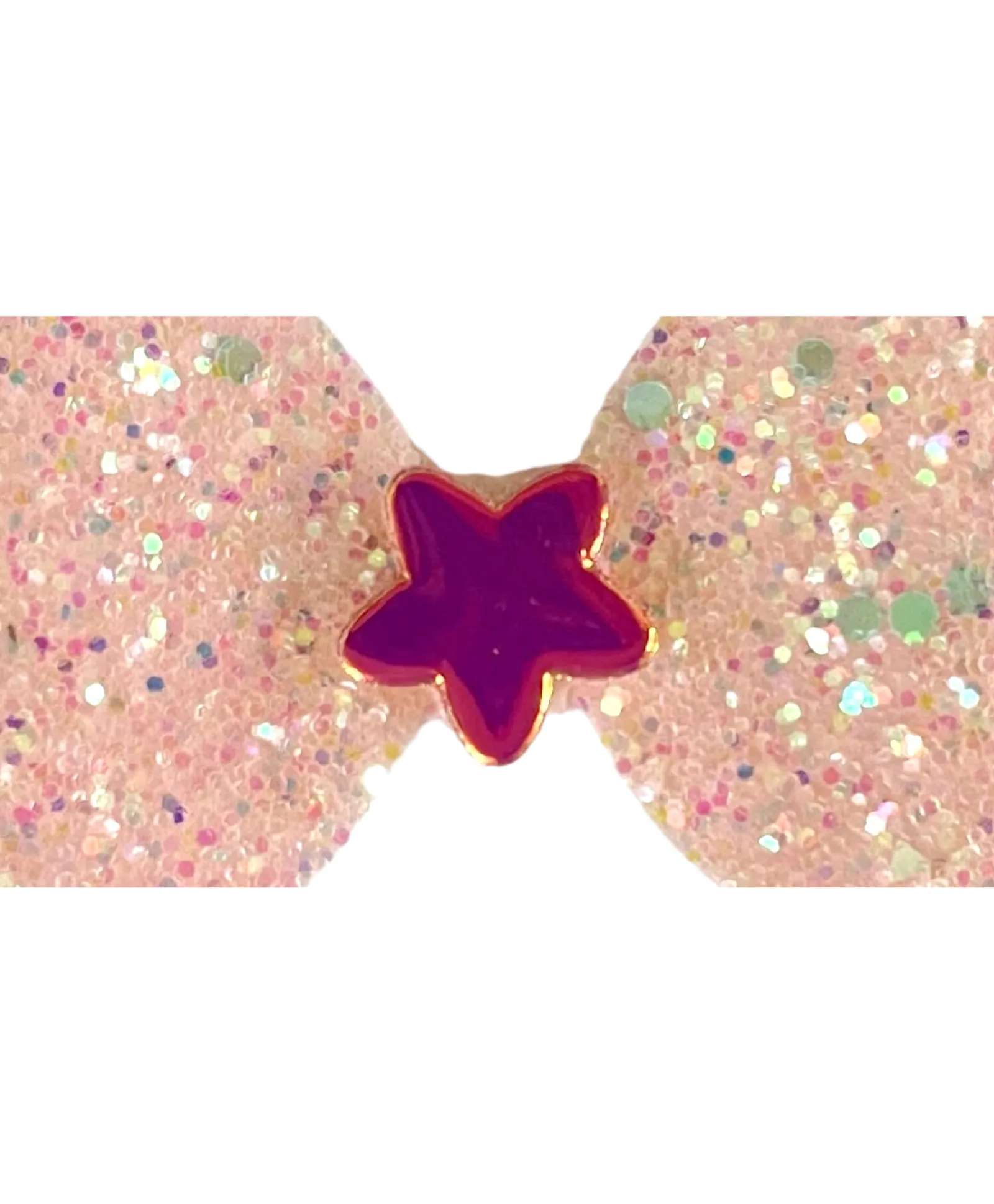 Glitter Bow Baby Headband with Star- Light Pink