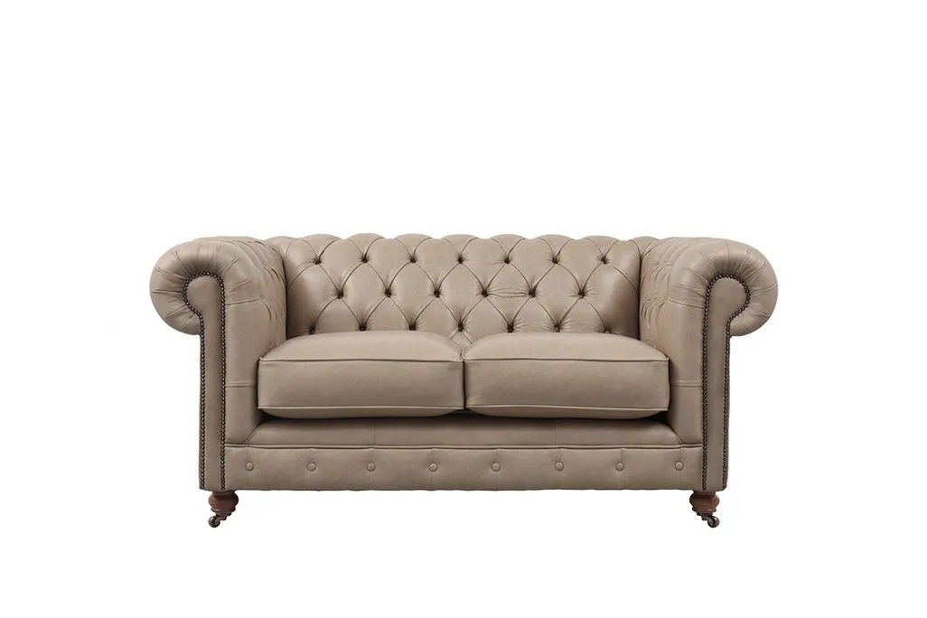 Grand Chesterfield | 2 Seater Sofa | Milton Mushroom