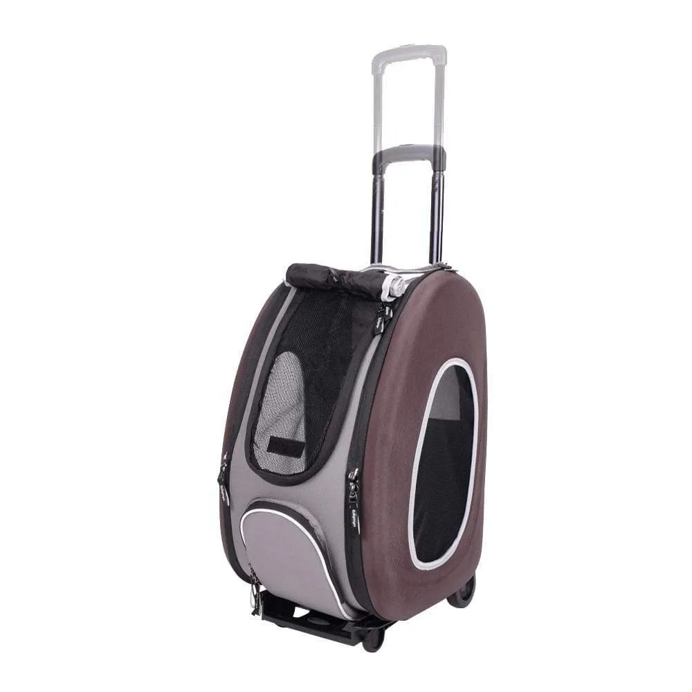 Ibiyaya® 4-in-1 Pet Carrier & Trolley | Chocolate