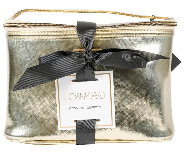 Joan & David Metallic Top Handle Train Case