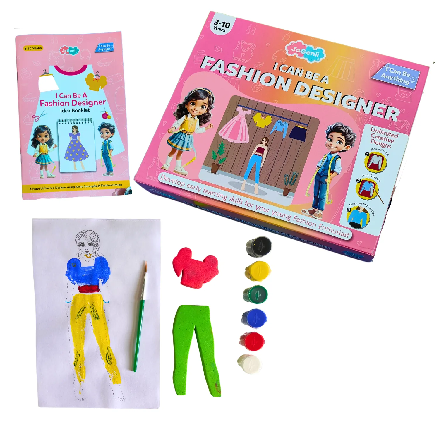 JoGenii's I Can Be a Fashion Designer DIY Kit | Best gift got young Fashionistas | Perfect Gift