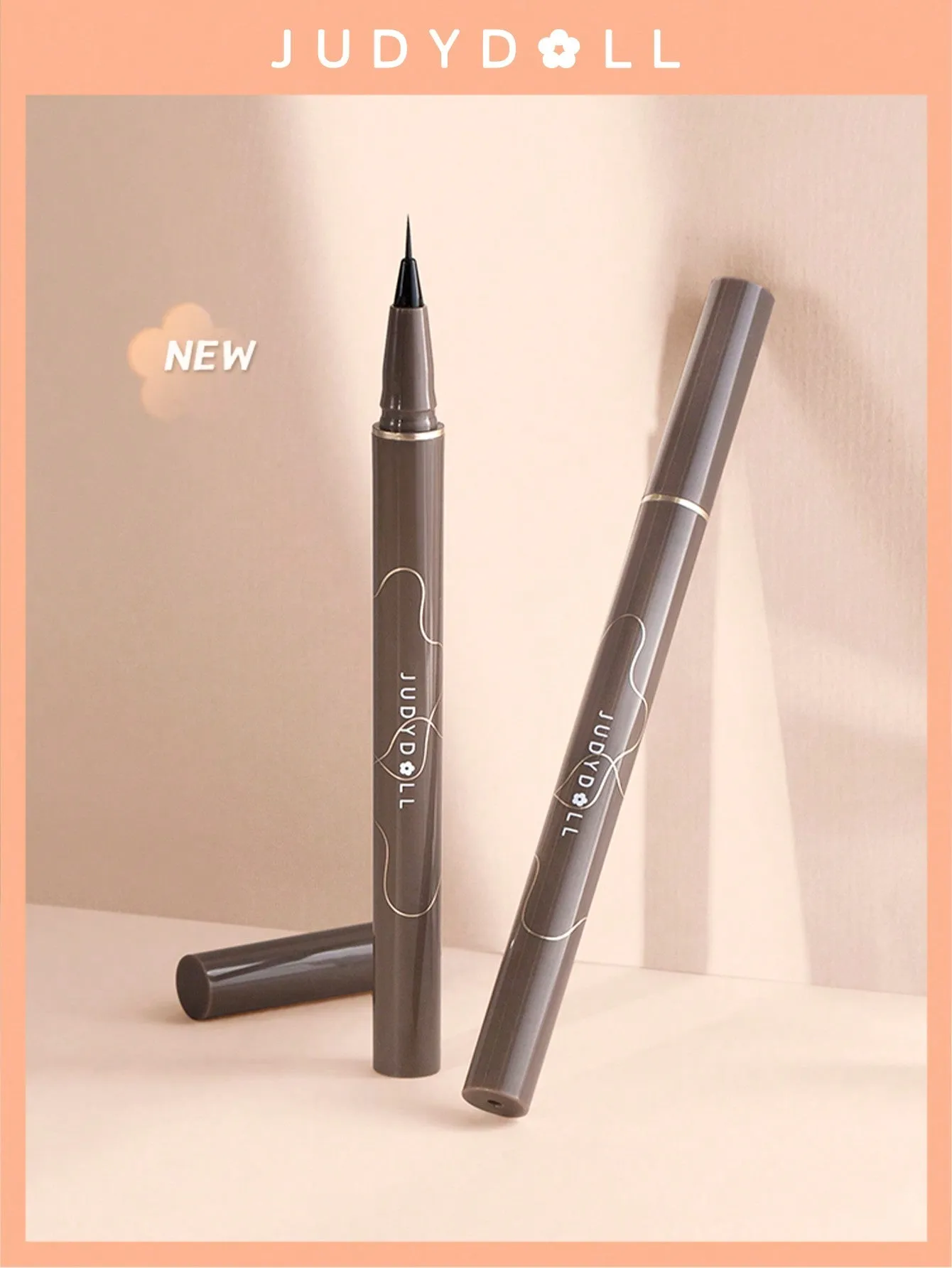 JUDYDOLL JUDYDOLL Slim Waterproof Liquid Eyeliner 400mg, Brown Color, Quick Dry & Non-Smudge