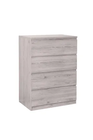 Jupiter 4 Drawer Chest Grey Oak