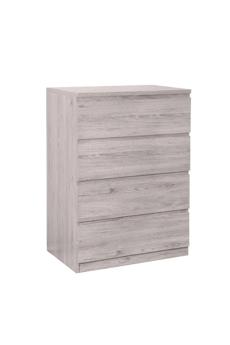 Jupiter 4 Drawer Chest Grey Oak