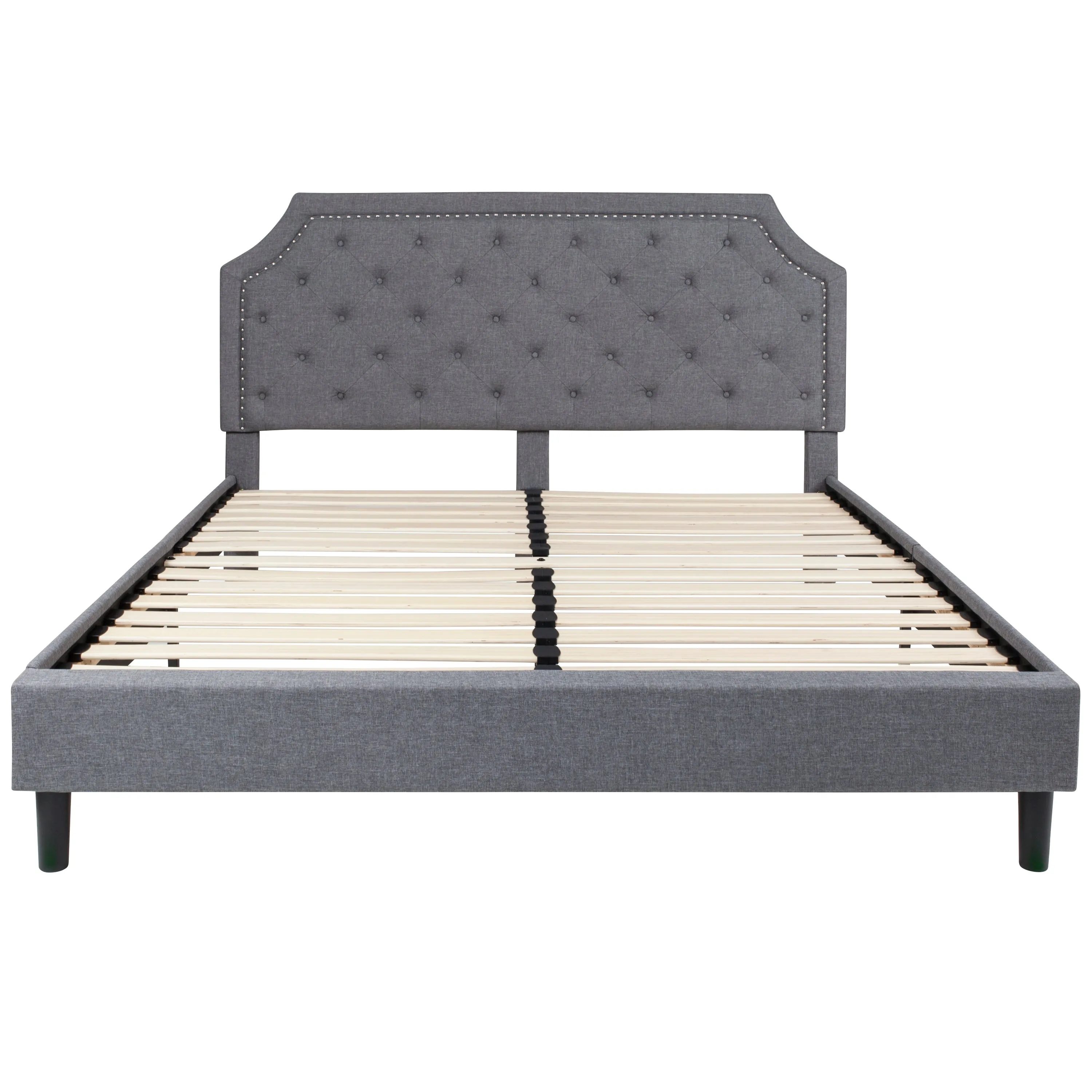 King Platform Bed Set-Gray SL-BM10-12-GG