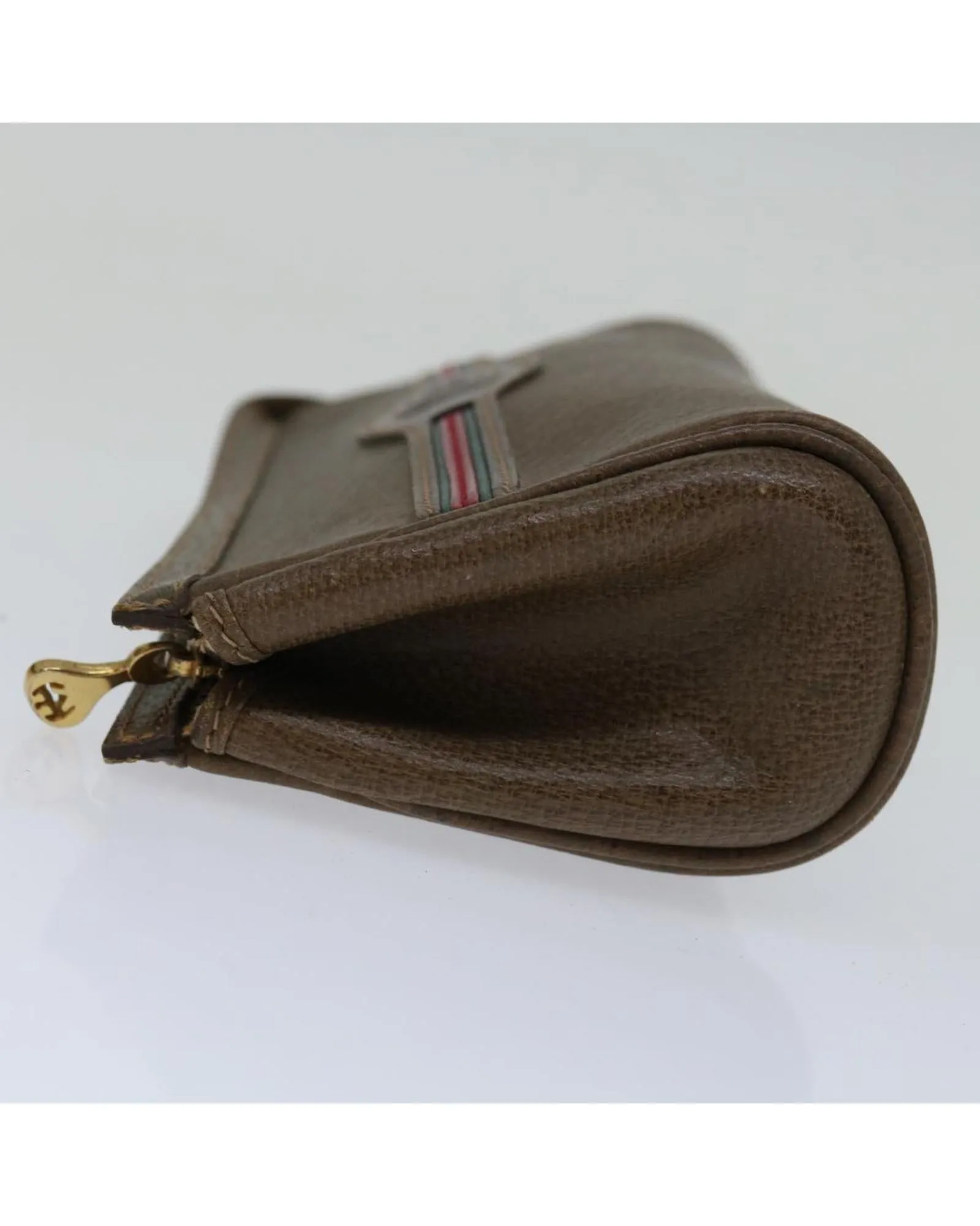 Leather Web Pouch with Signature Sherry Line Design