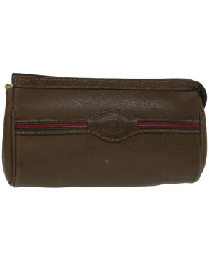 Leather Web Pouch with Signature Sherry Line Design