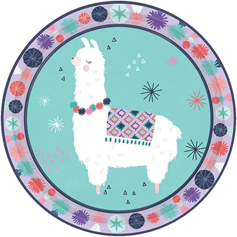 Llama Fun Plates - Lunch 8 Pkt