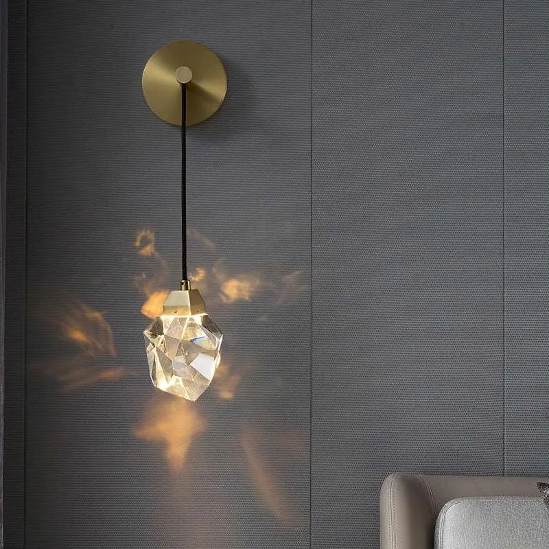 Luxury Crystal Modern Copper Wall Lamp