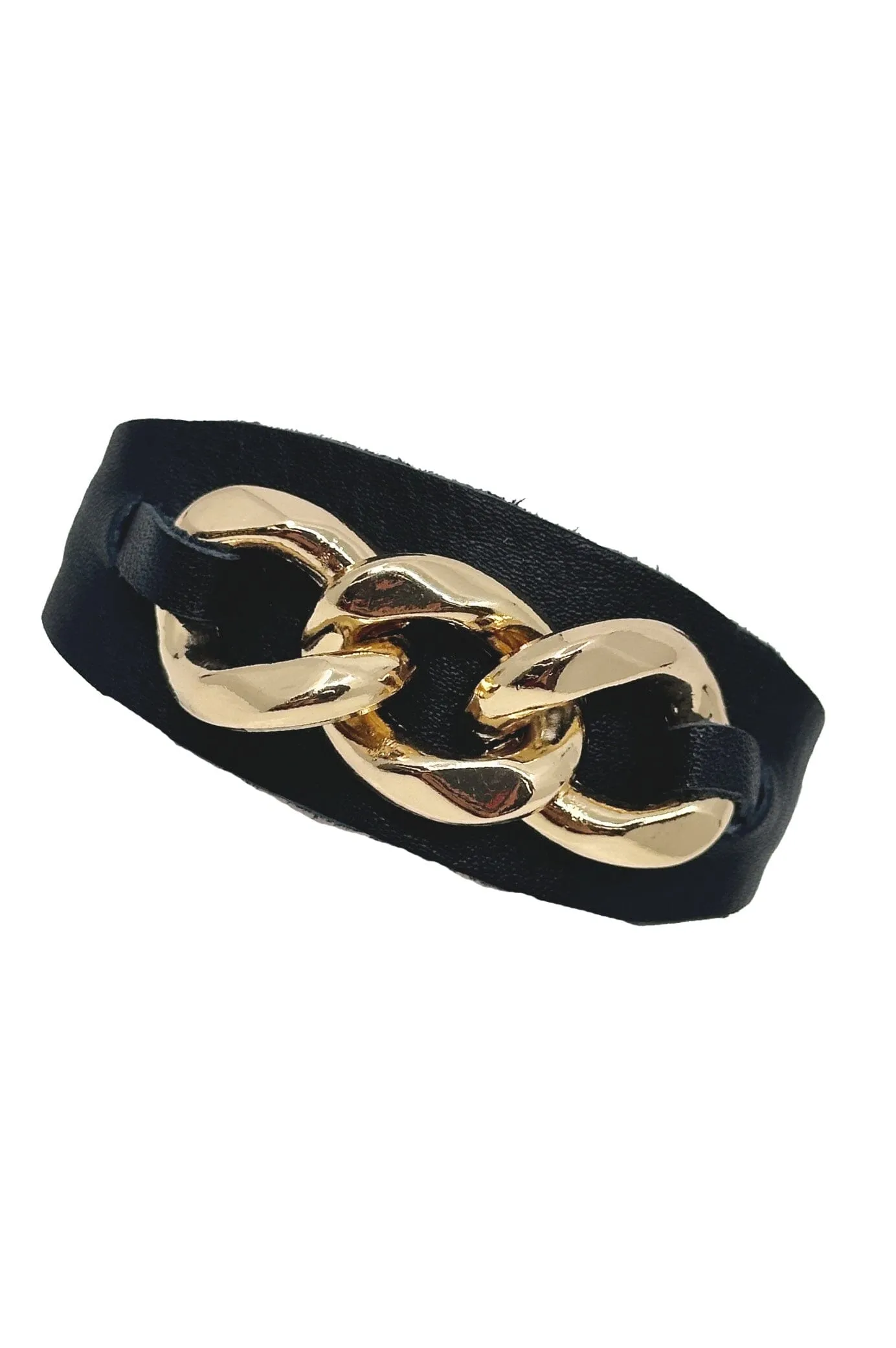 Madelyn Leather Bracelet Black