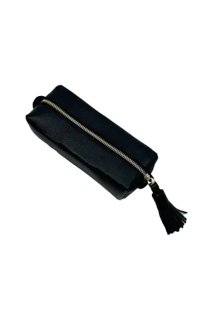 Make up Bag Black Soft Leather