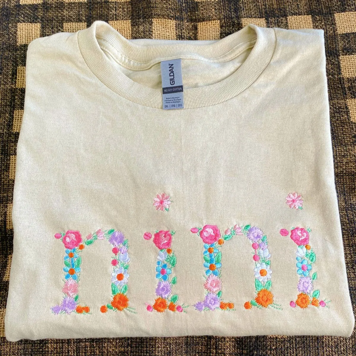 Mama Floral Hoodie or Sweatshirt with Custom Embroidered Kids Name On Sleeve