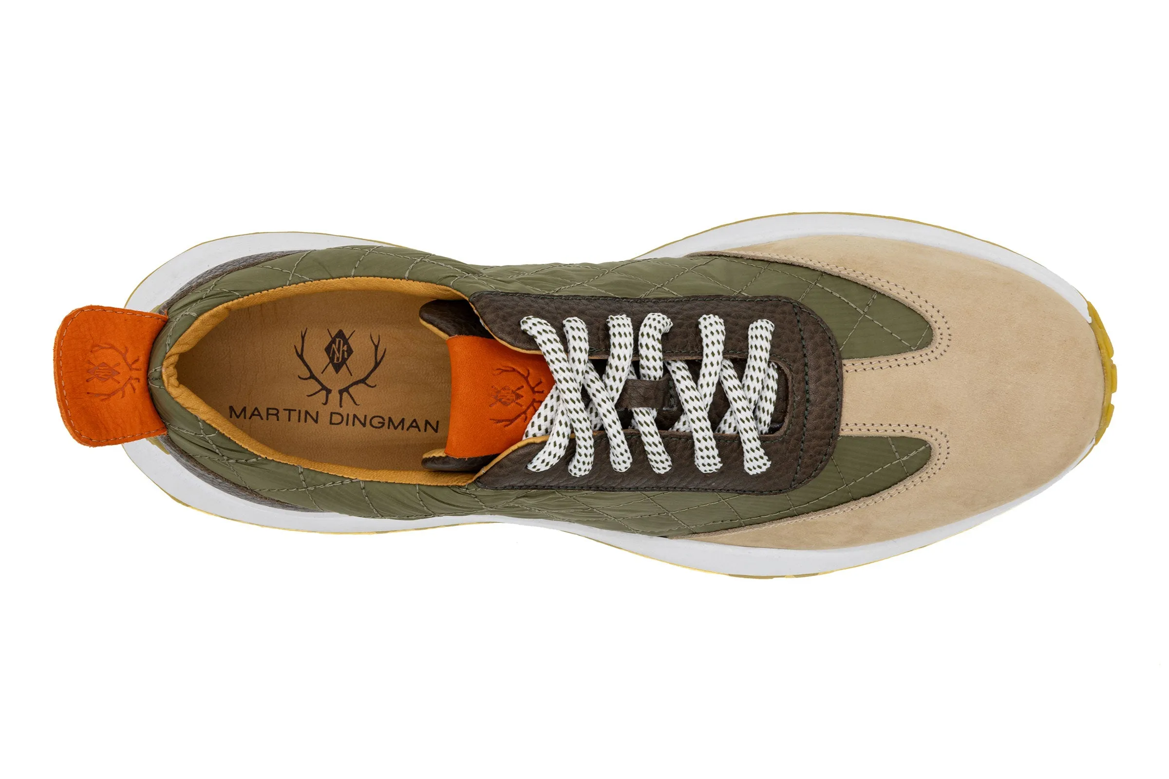 Marathon Lightweight Nylon Sneakers - Olive/Sand