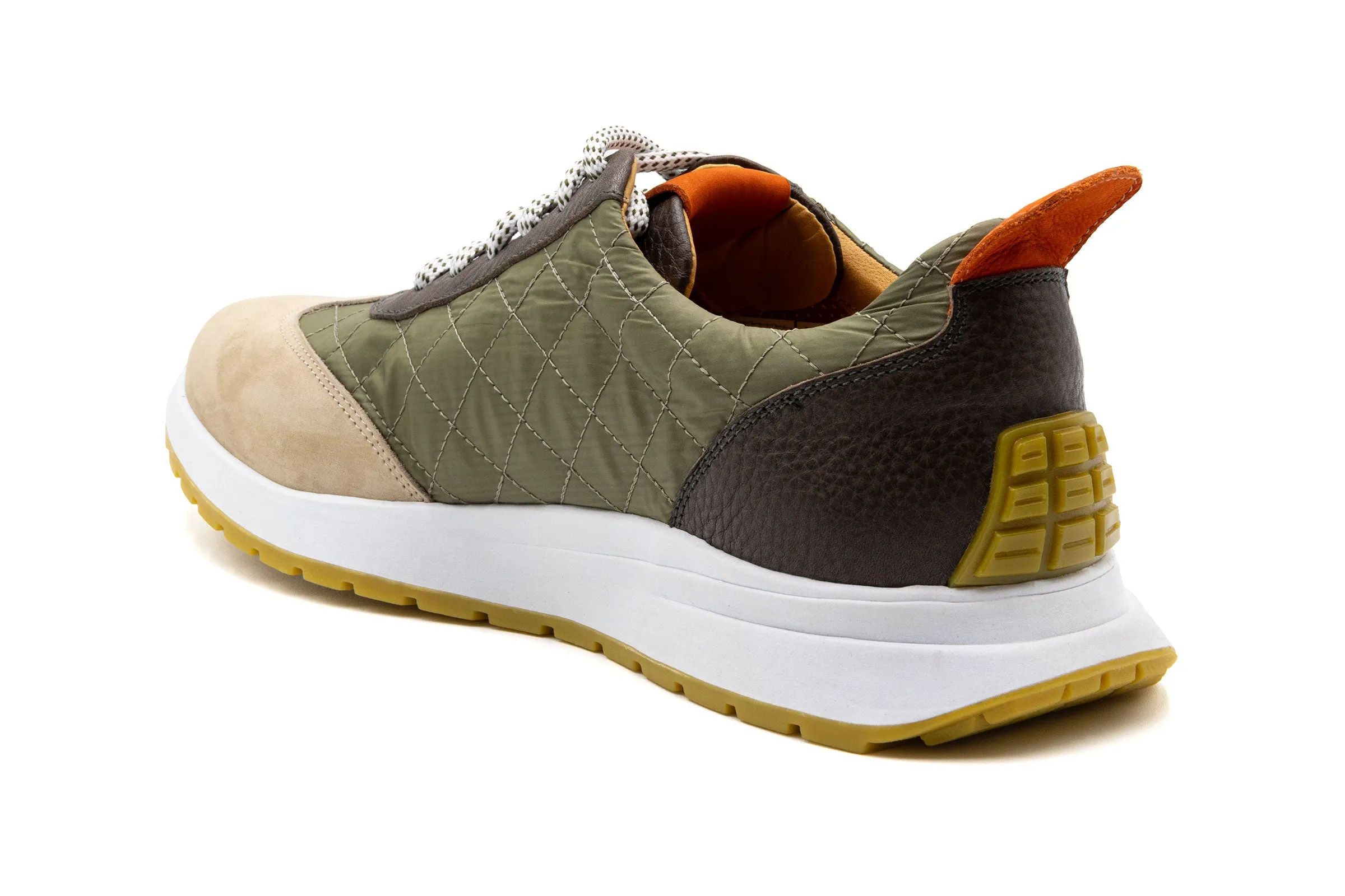 Marathon Lightweight Nylon Sneakers - Olive/Sand