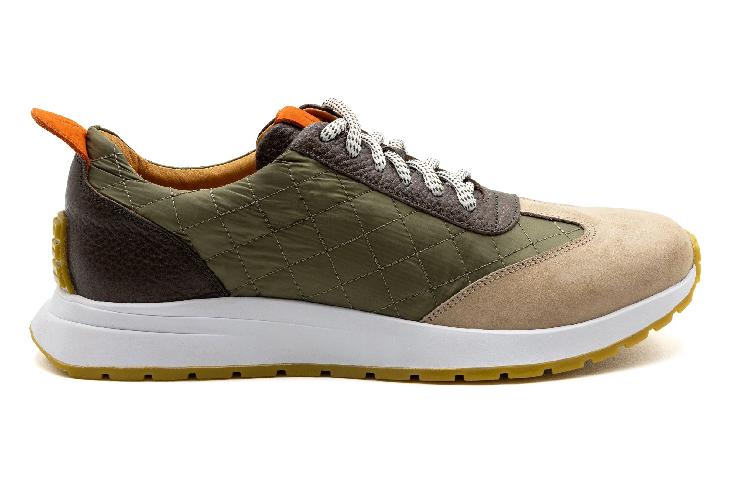 Marathon Lightweight Nylon Sneakers - Olive/Sand