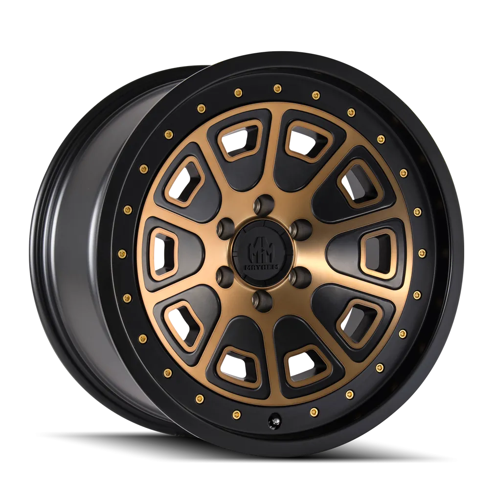 MAYHEM 8301 | MATTE BLACK W/BRONZE TINT | 6x139.7 | 17x9 | -12mm