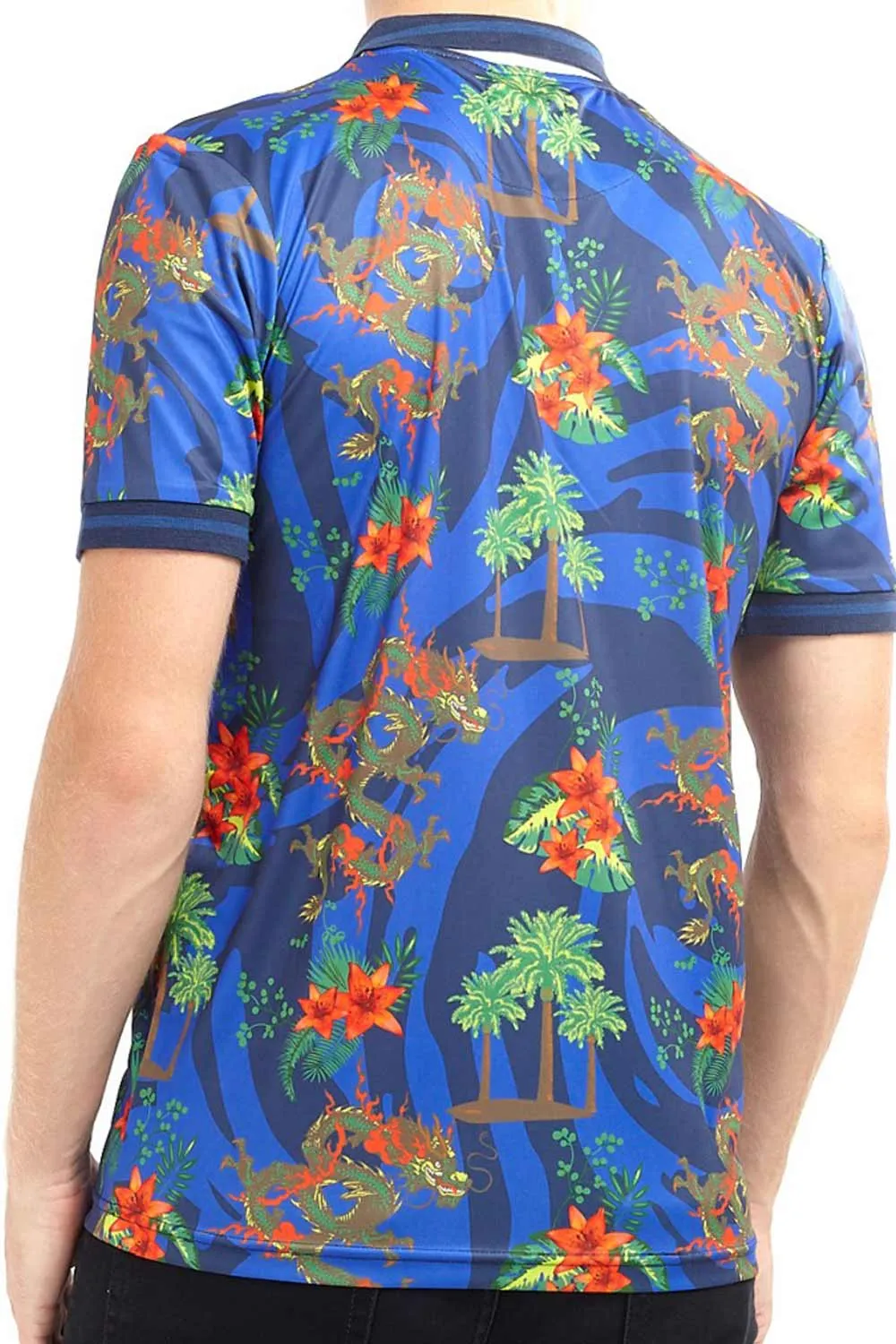 Mens Polo Hawaiian T-Shirt