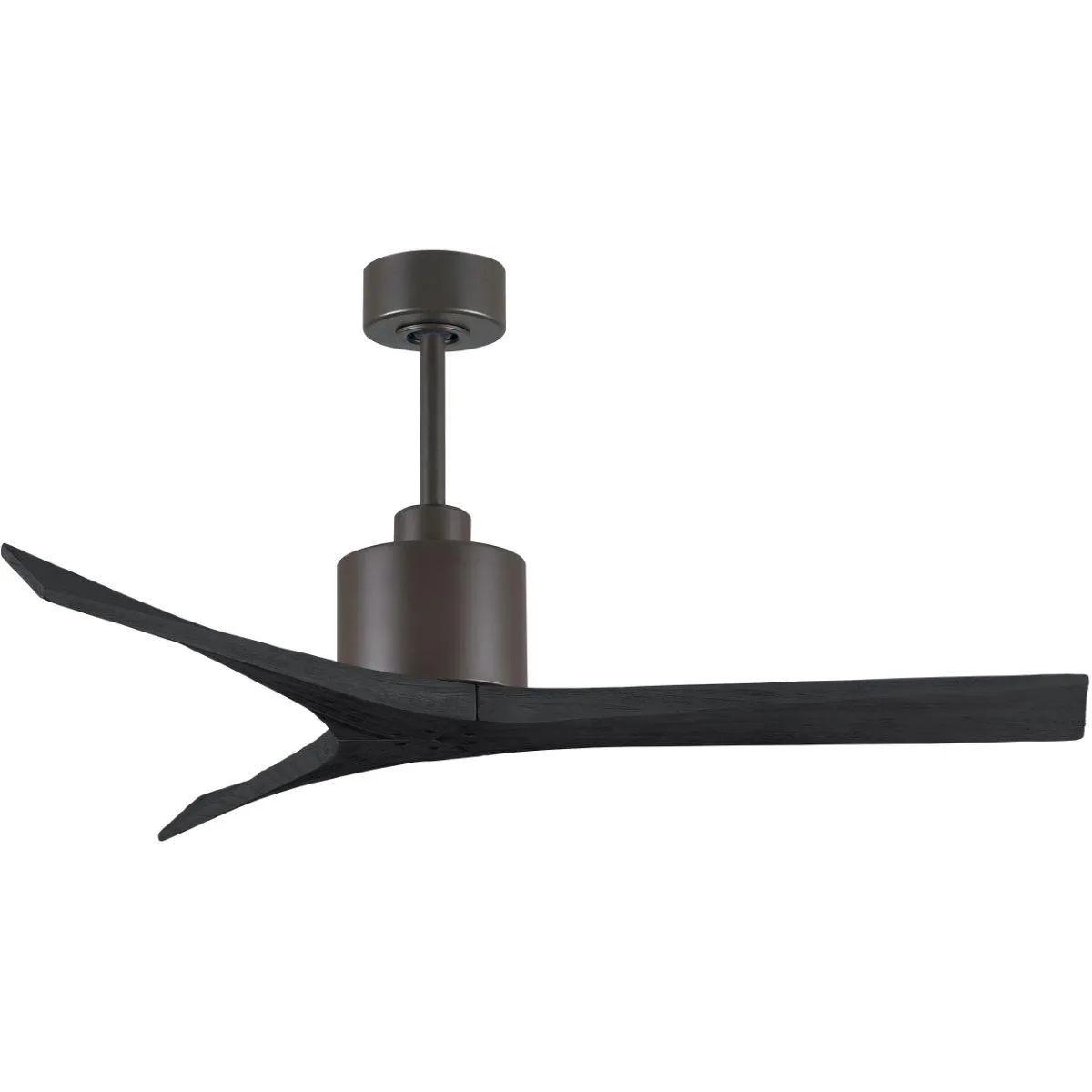 Mollywood 52 Inch Bronze and Black Damp Rated Ceiling Fan with Remote