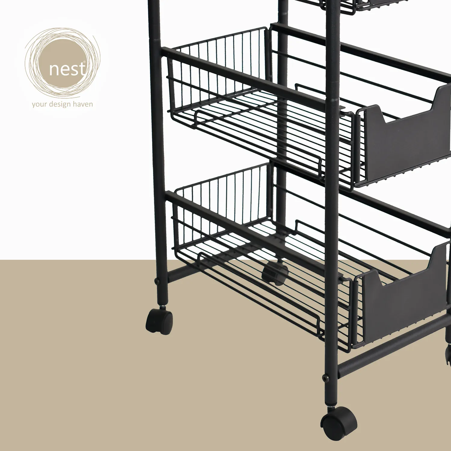 NEST DESIGN LAB 4 Tier Kitchen Basket Rack