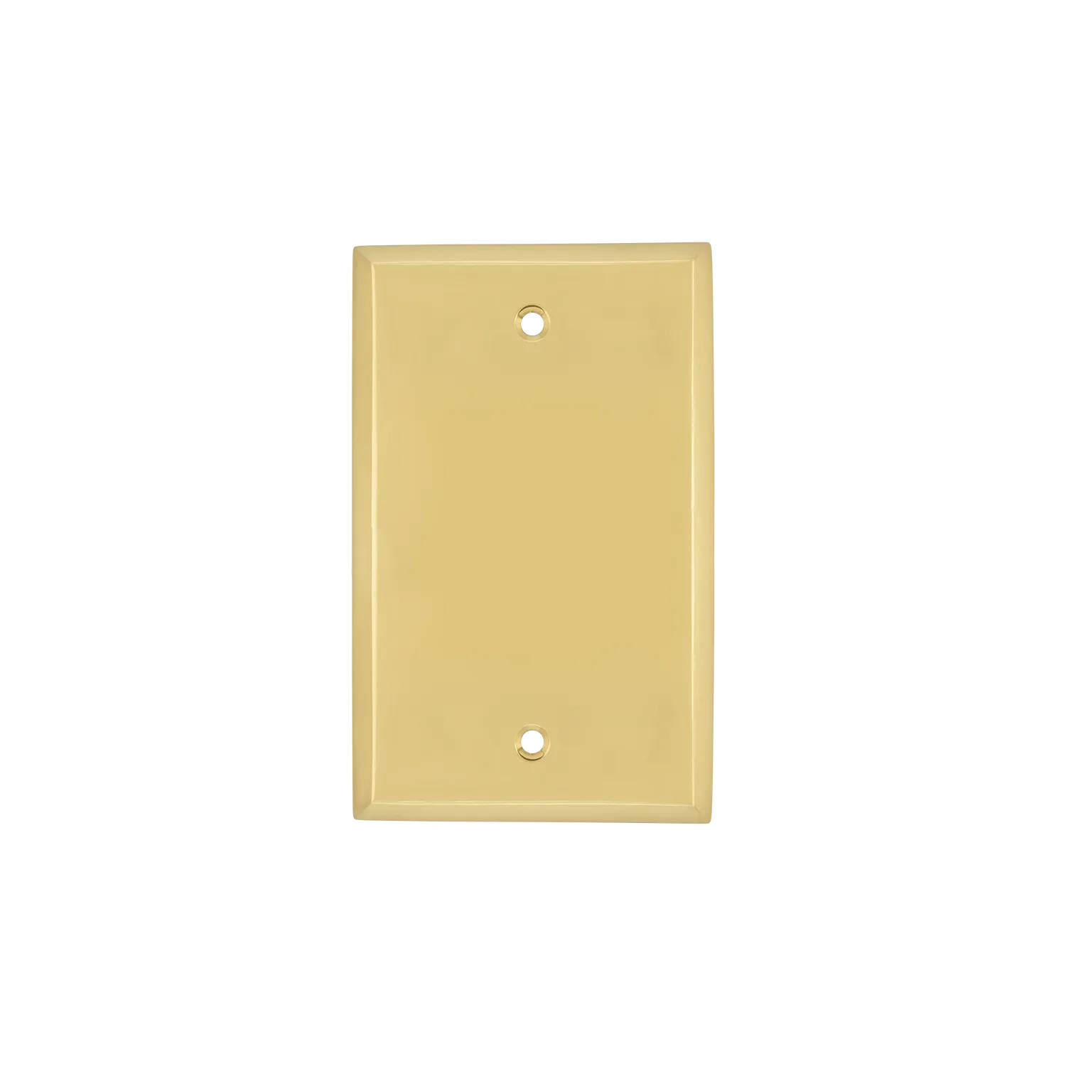 New York Switch Plate with Blank Cover in Polished Brass