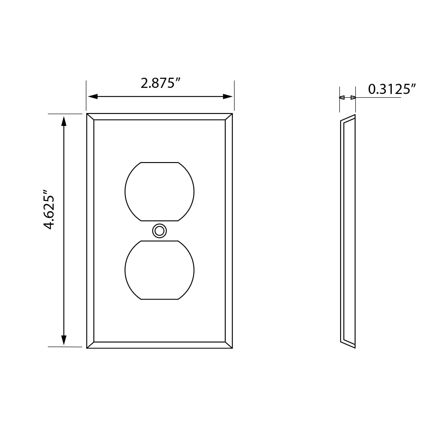 New York Switch Plate with Outlet in Satin Nickel