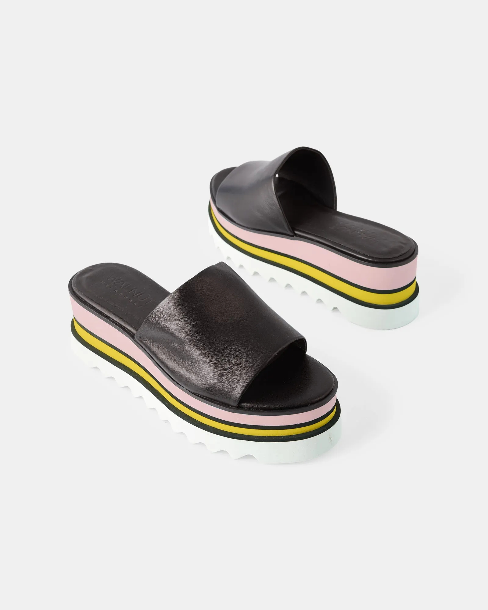 Nina Leather Sandal - Black