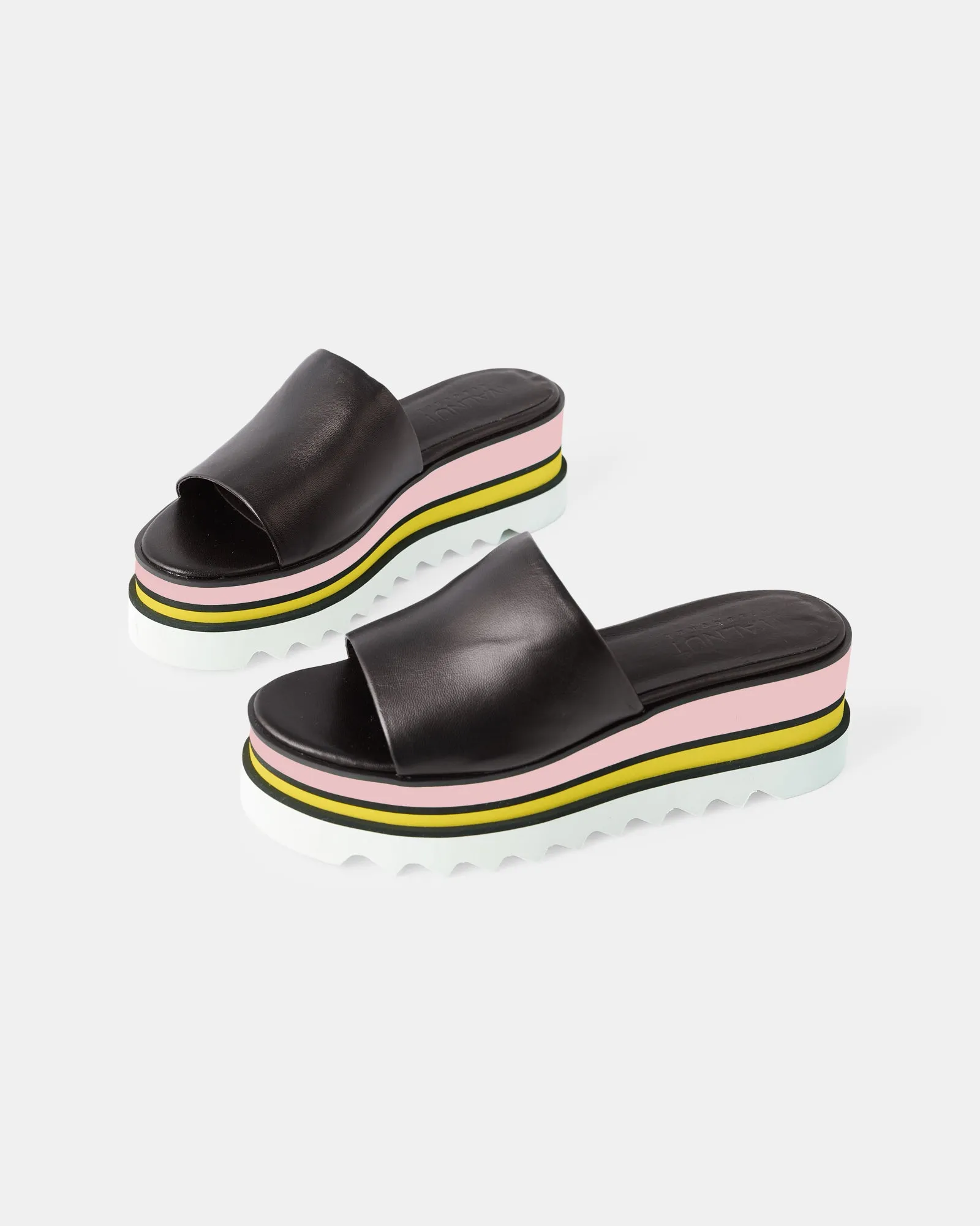 Nina Leather Sandal - Black