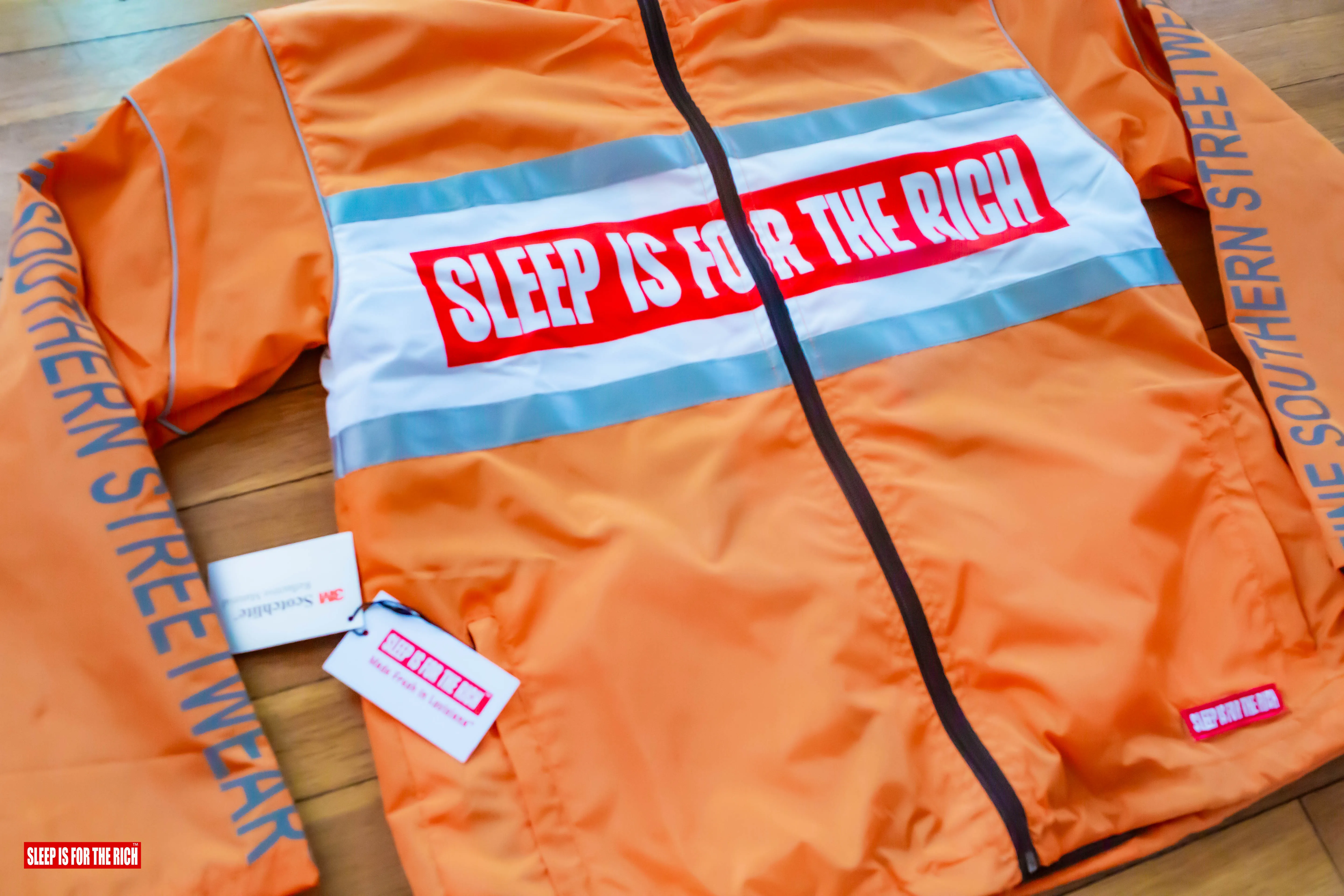 (ORANGE) 3M REFLECTIVE WINDBREAKER SHORT SETS