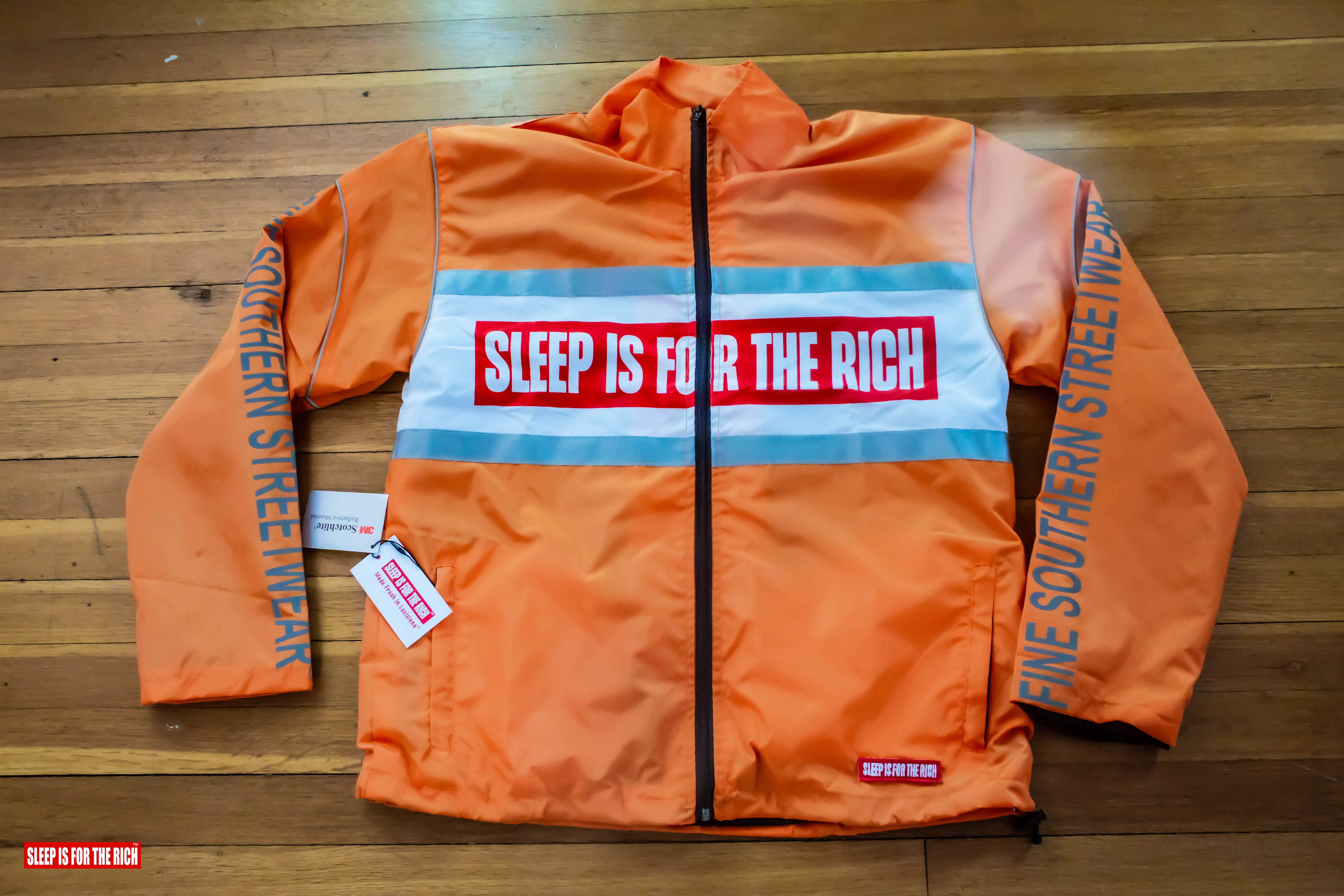 (ORANGE) 3M REFLECTIVE WINDBREAKER SHORT SETS