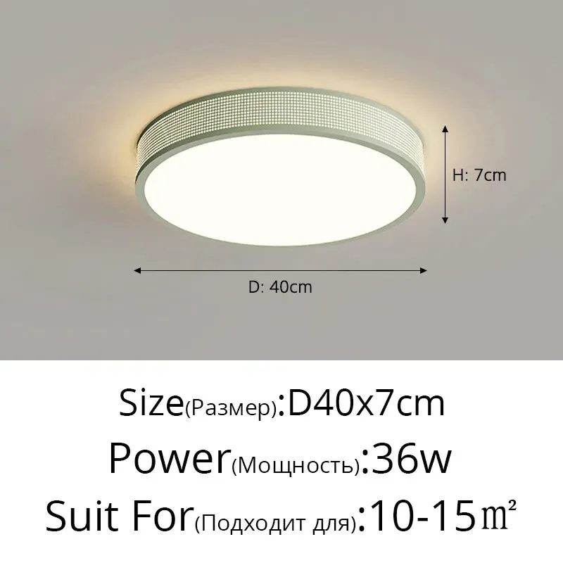 QIYI Jommen Circle Square Cream Style LED Ceiling Light